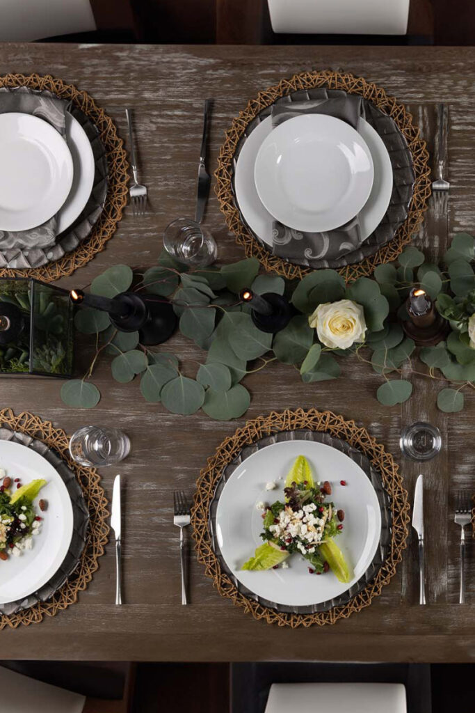 Beautifully decorated event space by Taste & Savor